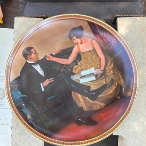 Flirting in the Parlor Norman Rockwell Plate